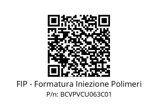   FIP - Formatura Iniezione Polimeri BCVPVCU063C01