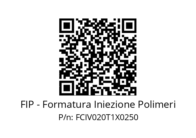   FIP - Formatura Iniezione Polimeri FCIV020T1X0250