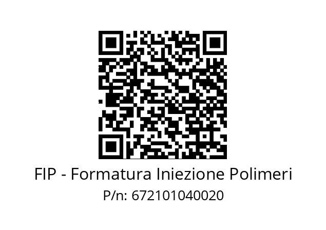   FIP - Formatura Iniezione Polimeri 672101040020