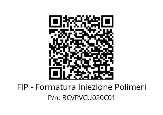   FIP - Formatura Iniezione Polimeri BCVPVCU020C01