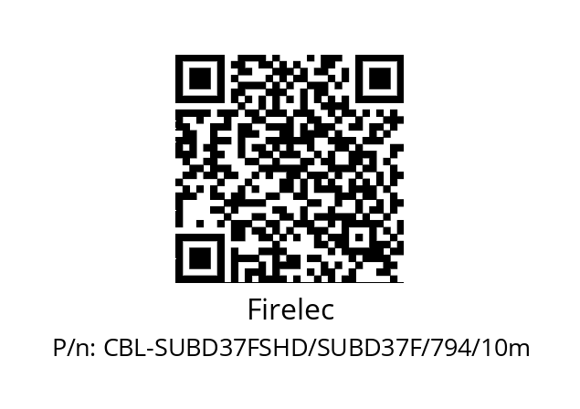   Firelec CBL-SUBD37FSHD/SUBD37F/794/10m