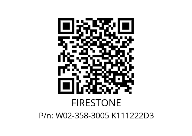   FIRESTONE W02-358-3005 K111222D3