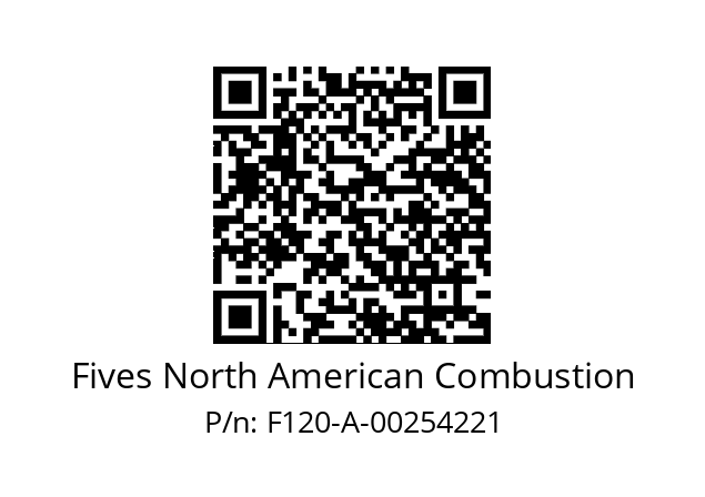   Fives North American Combustion F120-A-00254221