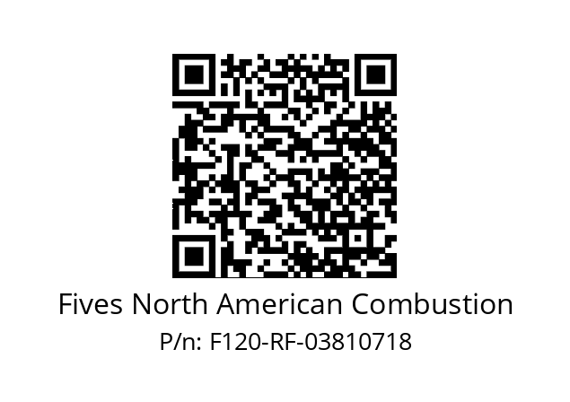   Fives North American Combustion F120-RF-03810718