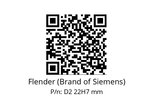   Flender (Brand of Siemens) D2 22H7 mm