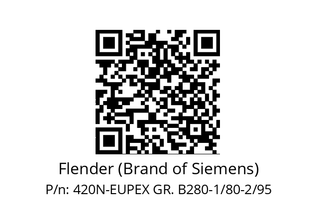   Flender (Brand of Siemens) 420N-EUPEX GR. B280-1/80-2/95