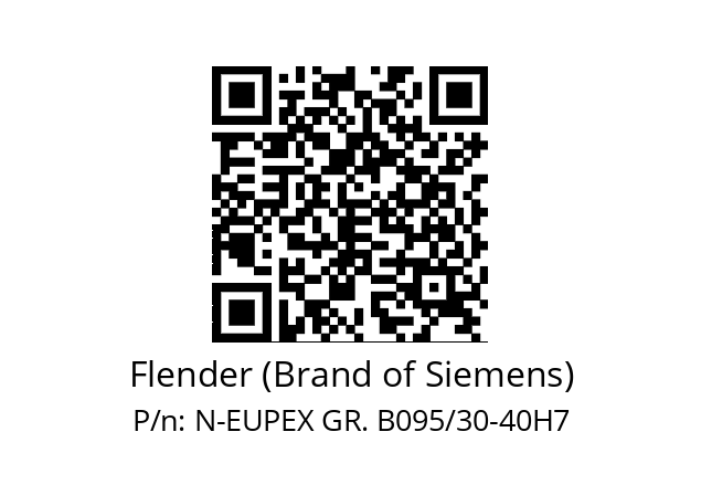   Flender (Brand of Siemens) N-EUPEX GR. B095/30-40H7