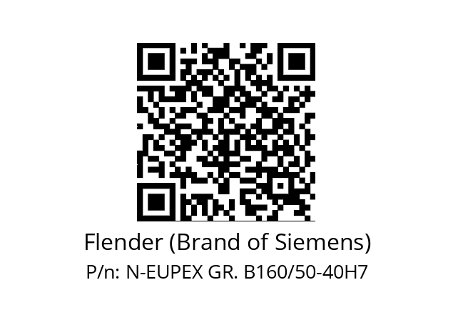   Flender (Brand of Siemens) N-EUPEX GR. B160/50-40H7