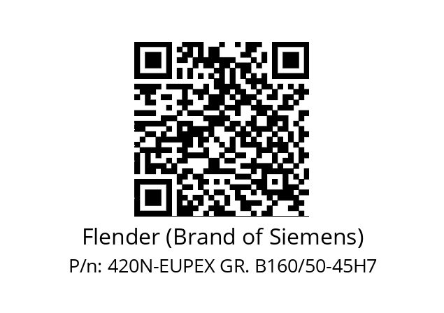   Flender (Brand of Siemens) 420N-EUPEX GR. B160/50-45H7