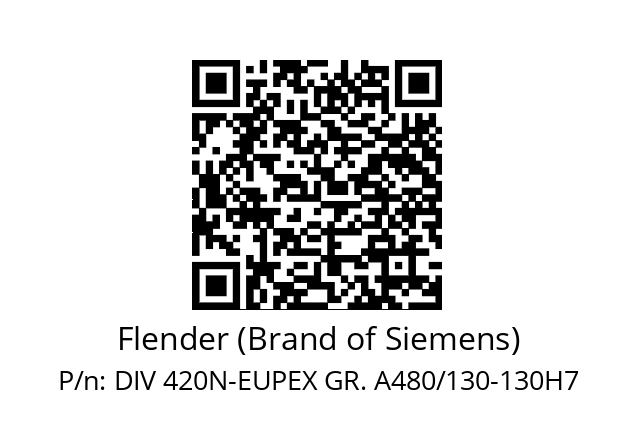   Flender (Brand of Siemens) DIV 420N-EUPEX GR. A480/130-130H7