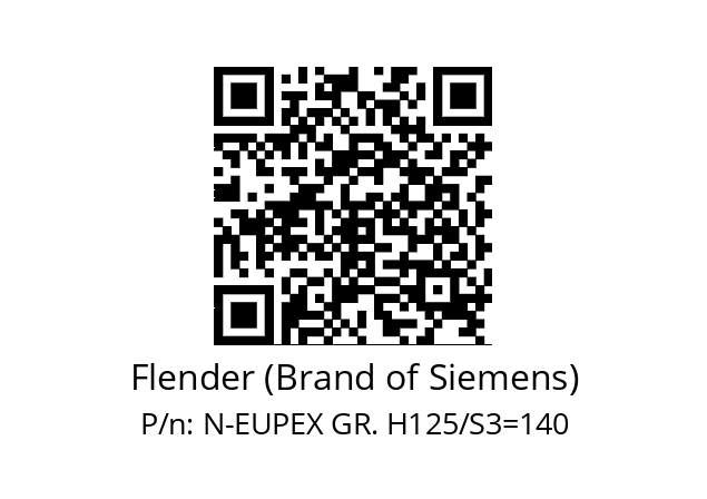   Flender (Brand of Siemens) N-EUPEX GR. H125/S3=140