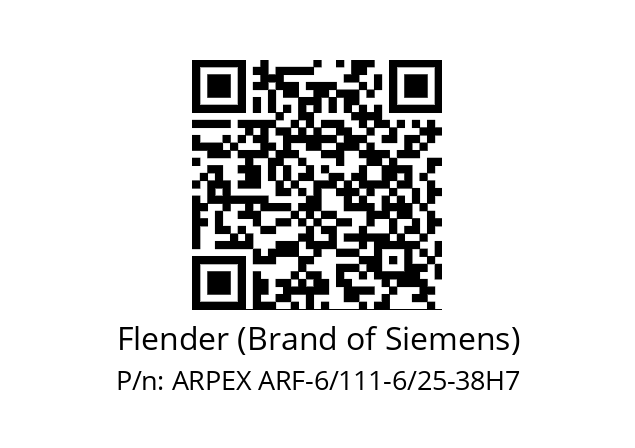   Flender (Brand of Siemens) ARPEX ARF-6/111-6/25-38H7