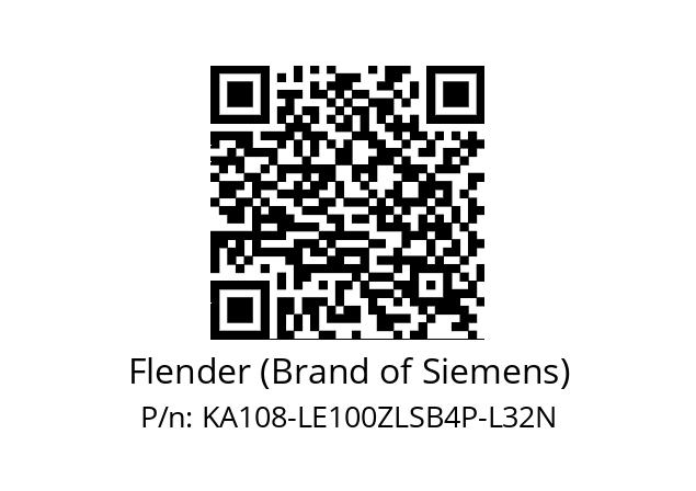   Flender (Brand of Siemens) KA108-LE100ZLSB4P-L32N