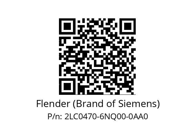   Flender (Brand of Siemens) 2LC0470-6NQ00-0AA0