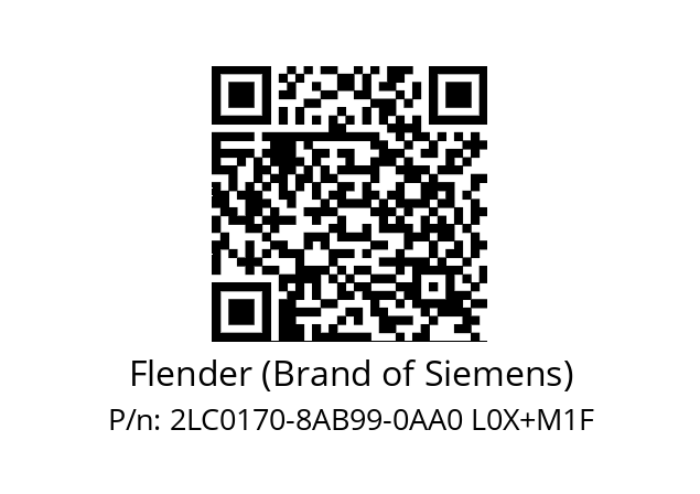   Flender (Brand of Siemens) 2LC0170-8AB99-0AA0 L0X+M1F