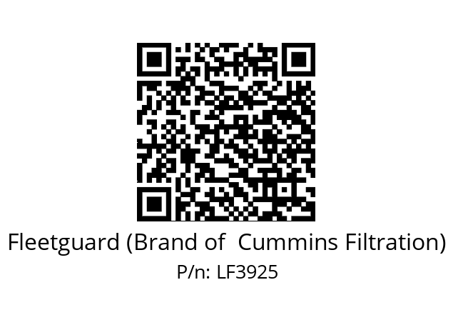   Fleetguard (Brand of  Cummins Filtration) LF3925