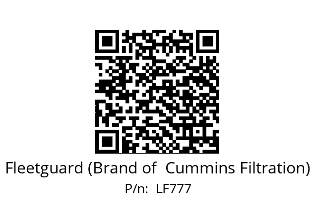   Fleetguard (Brand of  Cummins Filtration)  LF777