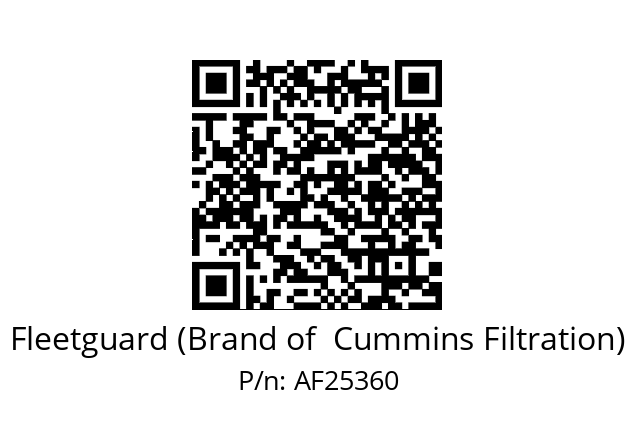   Fleetguard (Brand of  Cummins Filtration) AF25360