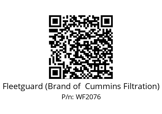   Fleetguard (Brand of  Cummins Filtration) WF2076