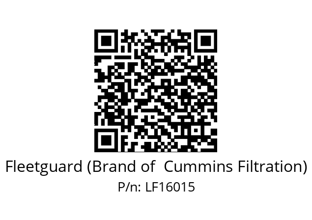   Fleetguard (Brand of  Cummins Filtration) LF16015