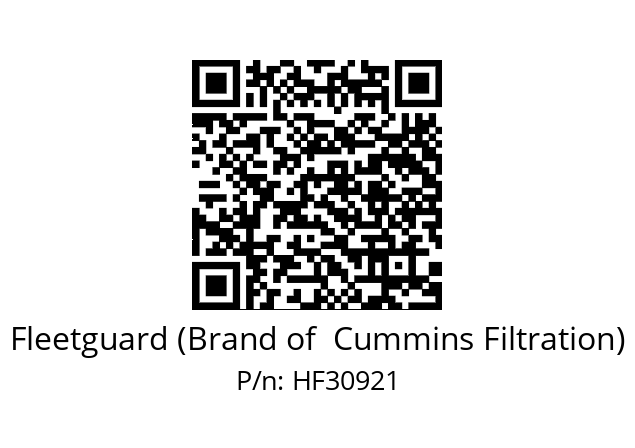   Fleetguard (Brand of  Cummins Filtration) HF30921