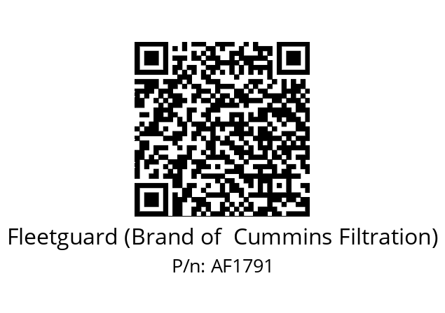   Fleetguard (Brand of  Cummins Filtration) AF1791