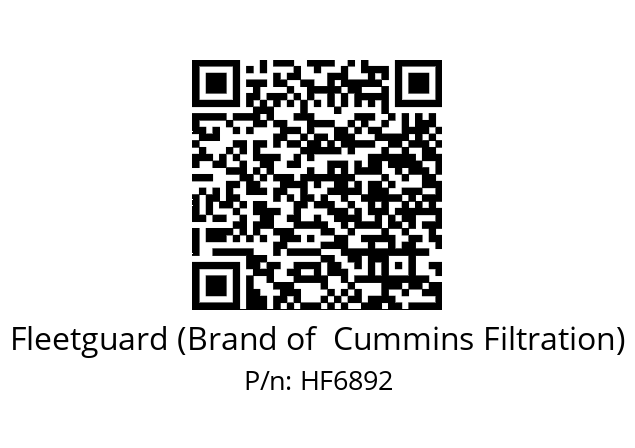   Fleetguard (Brand of  Cummins Filtration) HF6892