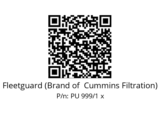   Fleetguard (Brand of  Cummins Filtration) PU 999/1 x