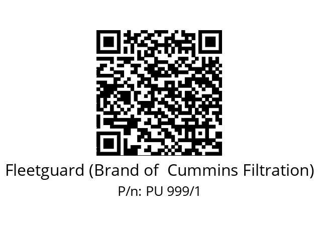   Fleetguard (Brand of  Cummins Filtration) PU 999/1