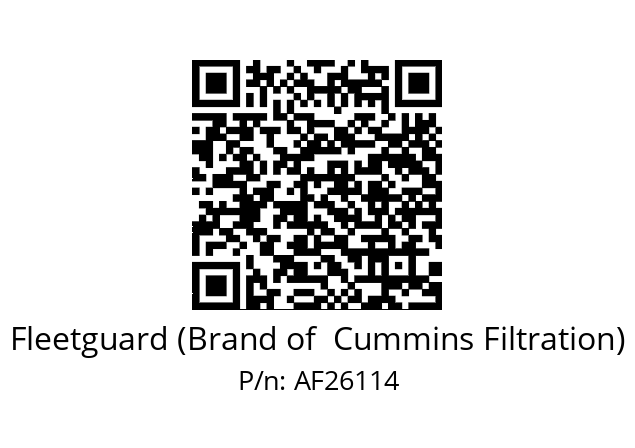   Fleetguard (Brand of  Cummins Filtration) AF26114