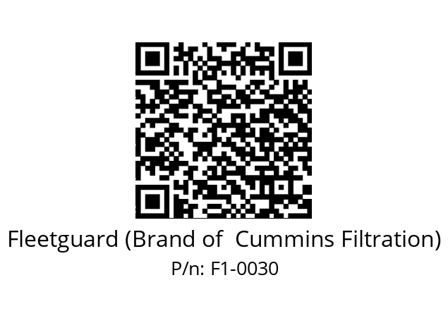   Fleetguard (Brand of  Cummins Filtration) F1-0030