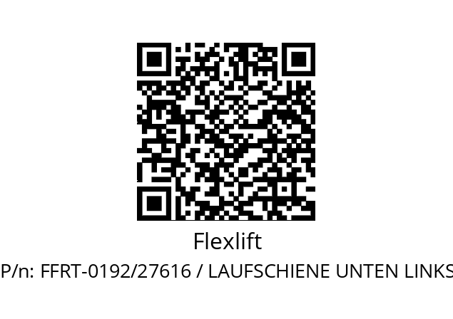   Flexlift FFRT-0192/27616 / LAUFSCHIENE UNTEN LINKS