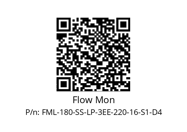   Flow Mon FML-180-SS-LP-3EE-220-16-S1-D4