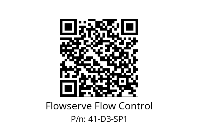   Flowserve Flow Control 41-D3-SP1