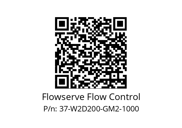   Flowserve Flow Control 37-W2D200-GM2-1000