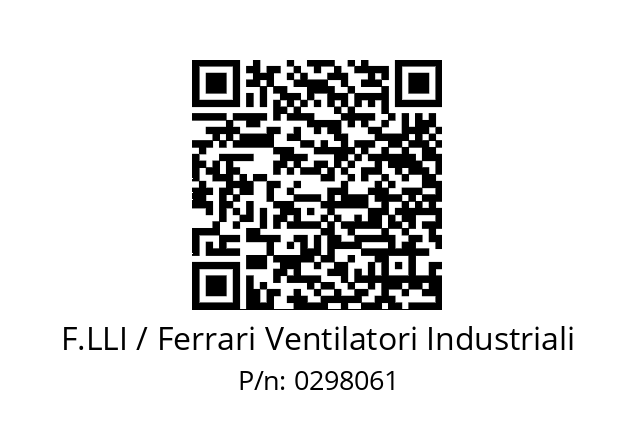   F.LLI / Ferrari Ventilatori Industriali 0298061