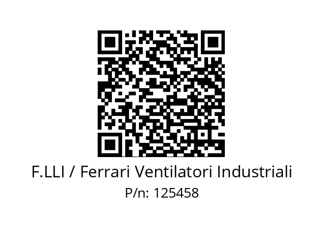   F.LLI / Ferrari Ventilatori Industriali 125458