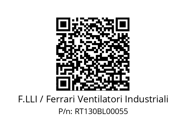   F.LLI / Ferrari Ventilatori Industriali RT130BL00055