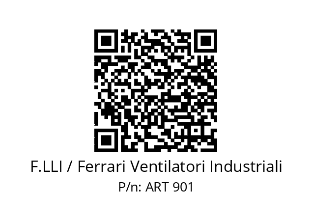  1072508 F.LLI / Ferrari Ventilatori Industriali ART 901