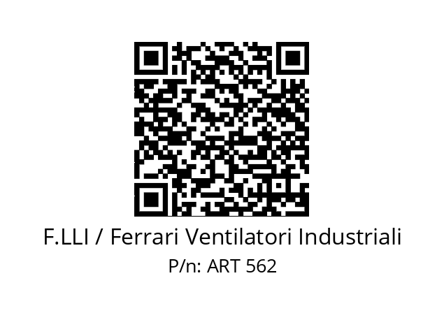   F.LLI / Ferrari Ventilatori Industriali ART 562