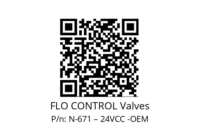   FLO CONTROL Valves N-671 – 24VCC -OEM