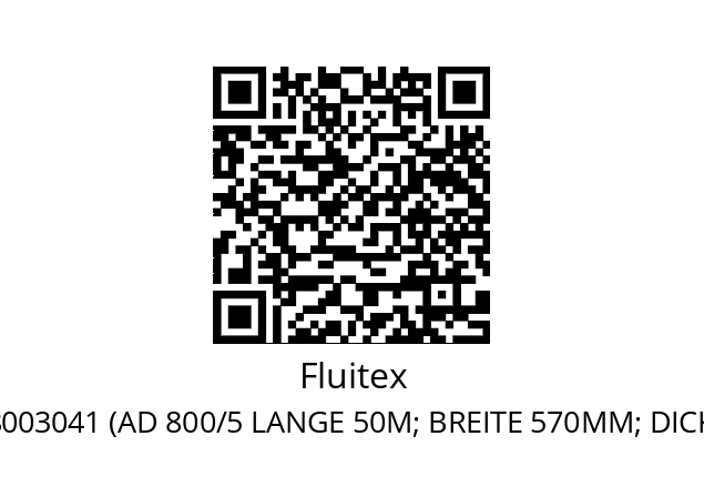   Fluitex 208003041 (AD 800/5 LANGE 50M; BREITE 570MM; DICKE 5MM)