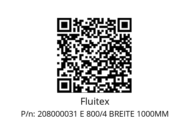   Fluitex 208000031 E 800/4 BREITE 1000MM