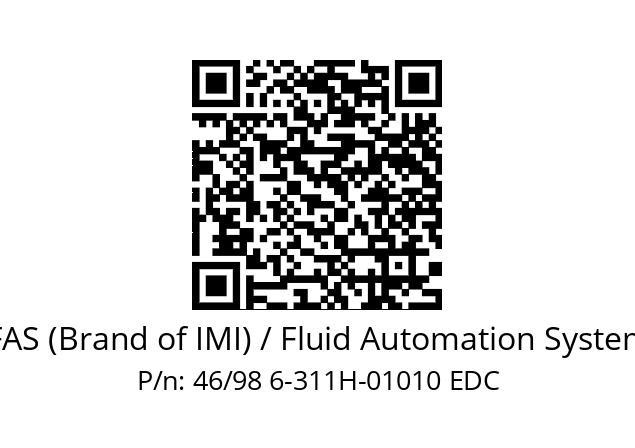   FAS (Brand of IMI) / Fluid Automation System 46/98 6-311H-01010 EDC