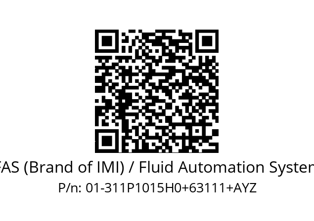   FAS (Brand of IMI) / Fluid Automation System 01-311P1015H0+63111+AYZ