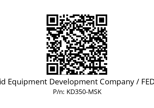   Fluid Equipment Development Company / FEDCO KD350-MSK