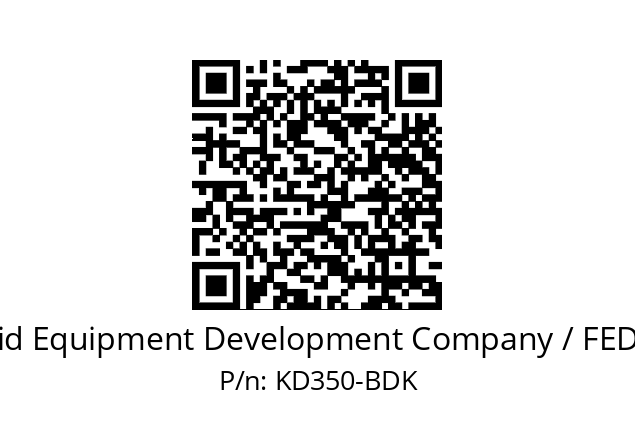   Fluid Equipment Development Company / FEDCO KD350-BDK