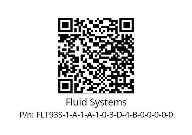   Fluid Systems FLT93S-1-A-1-A-1-0-3-D-4-B-0-0-0-0-0