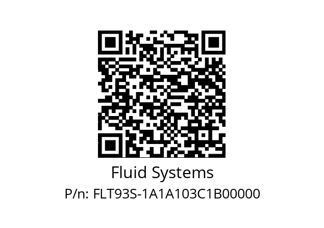   Fluid Systems FLT93S-1A1A103C1B00000