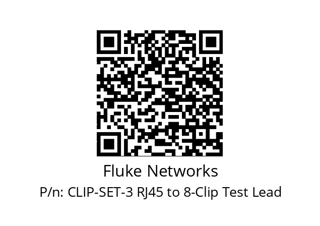   Fluke Networks CLIP-SET-3 RJ45 to 8-Clip Test Lead